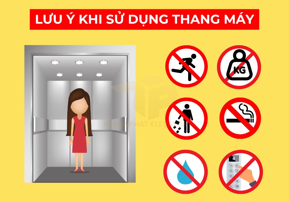 Lưu ý khi sử dụng thang máy