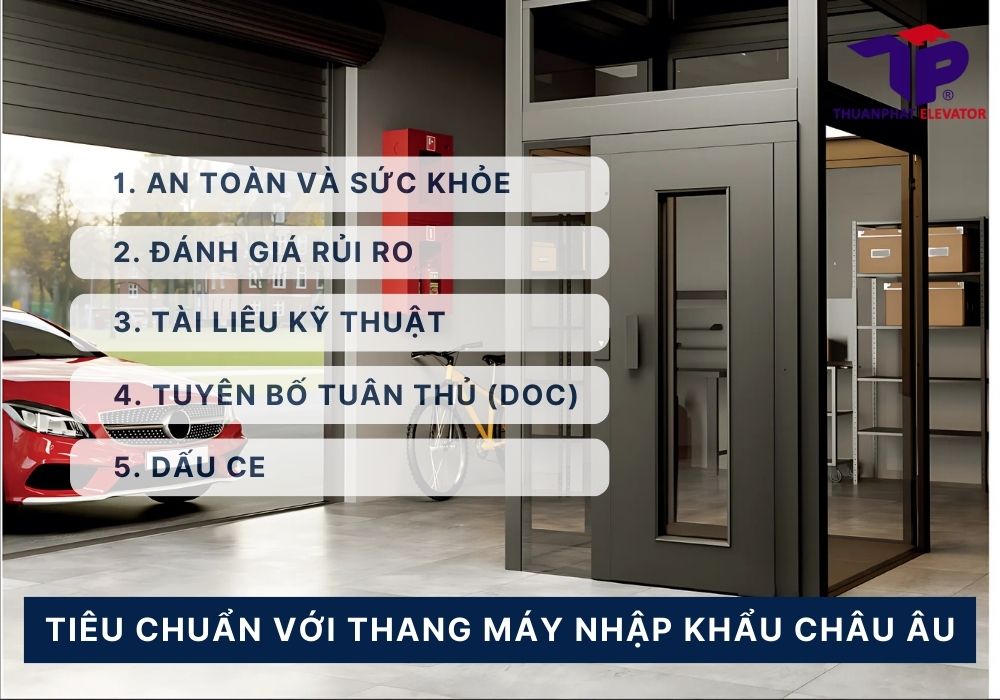 Tiêu chuẩn về thang máy nhập khẩu Châu Âu
