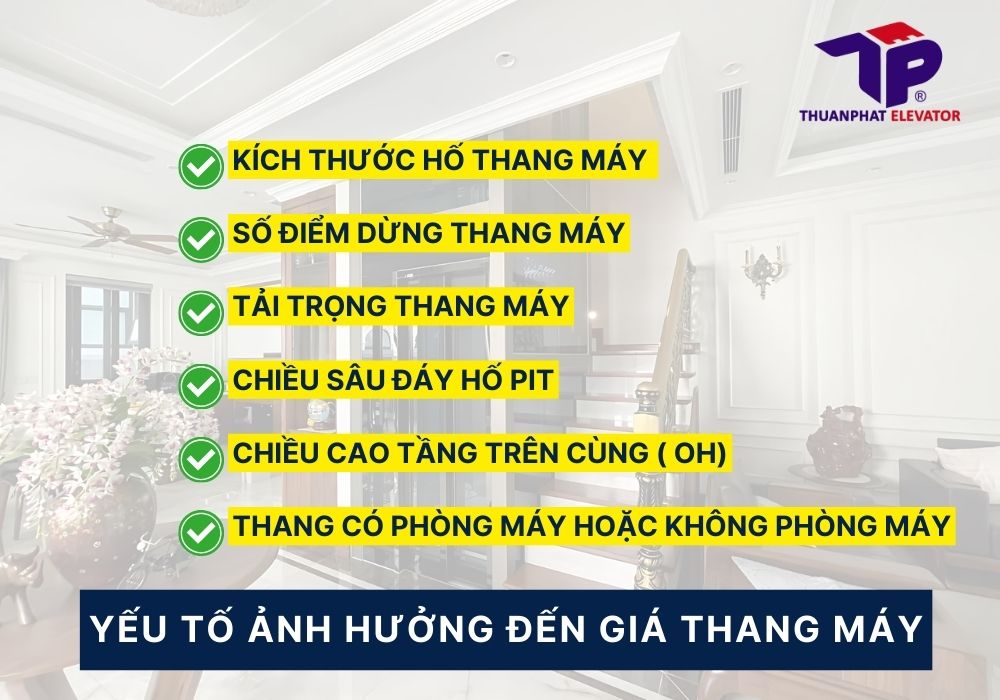Yếu tố ảnh hưởng đến giá thang máy Yếu tố ảnh hưởng đến giá thang máy