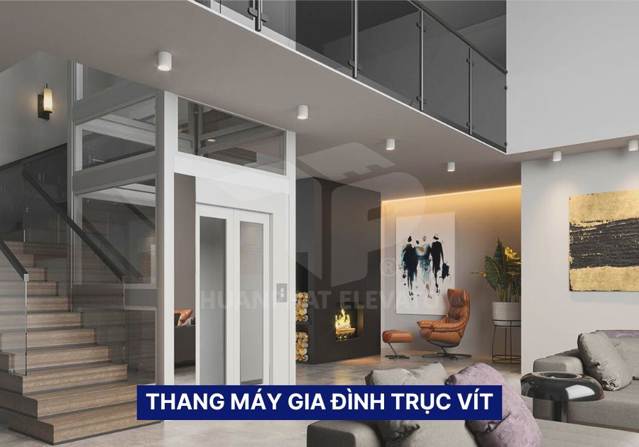 Thang máy gia đình trục vít: Cấu tạo & Nguyên lý hoạt động 1 Thang máy gia đình trục vít