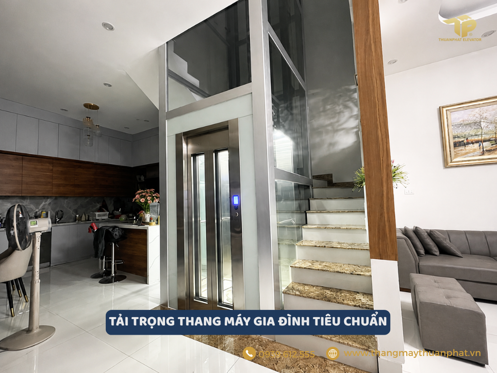 Tải trọng thang máy gia đình tiêu chuẩn